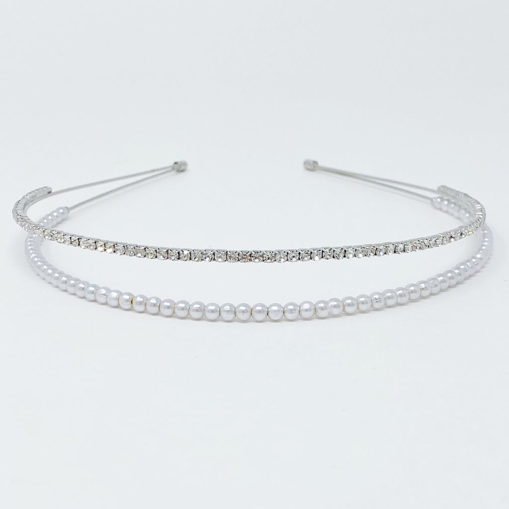 Pearls And Diamond Duo Headband