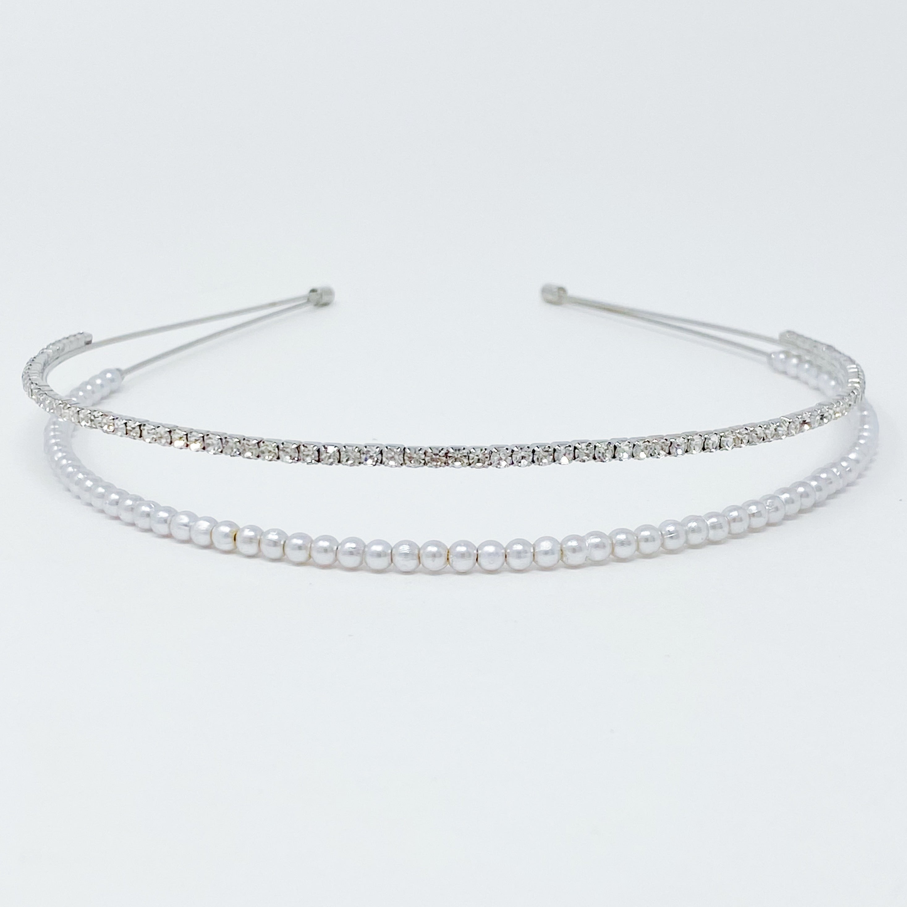 Pearls And Diamond Duo Headband