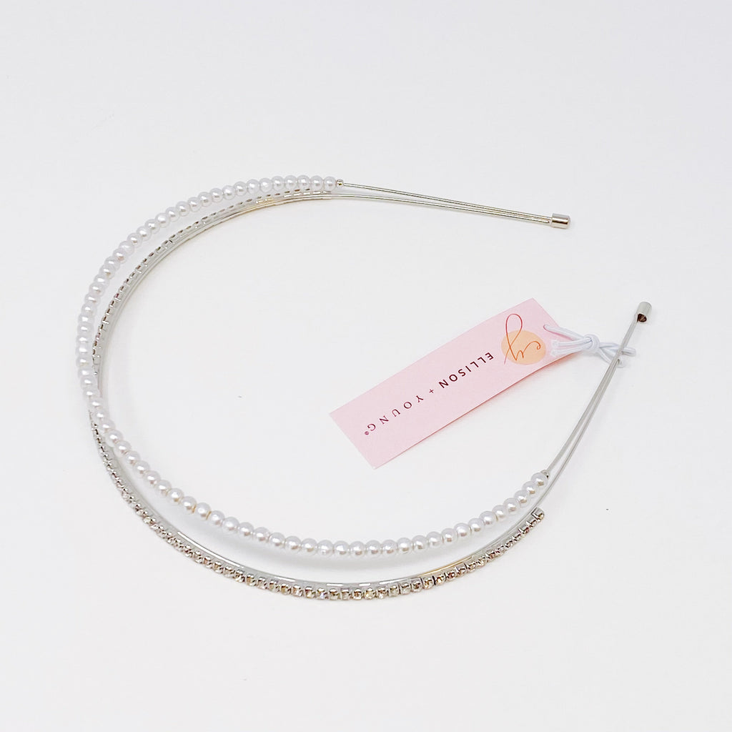 Pearls And Diamond Duo Headband